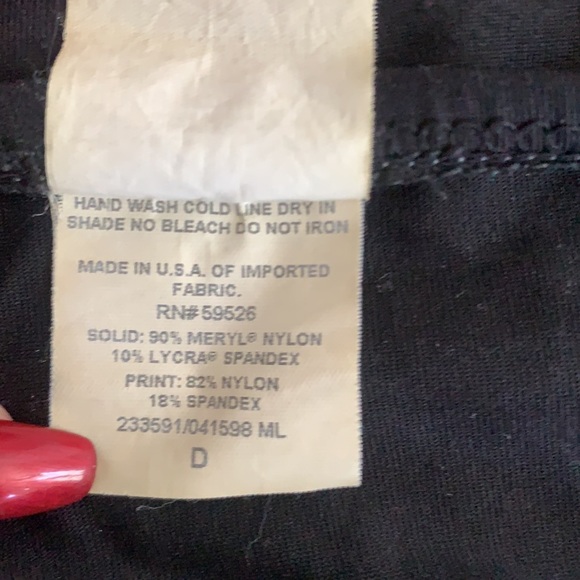 Lucky Brand-Black/Charcoal-Halter Swim Top-Size D *Excellent Used Condition* - Picture 5 of 5